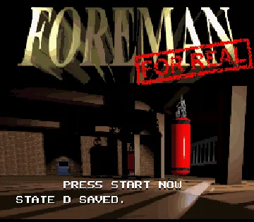 Foreman for Real (USA) screen shot title